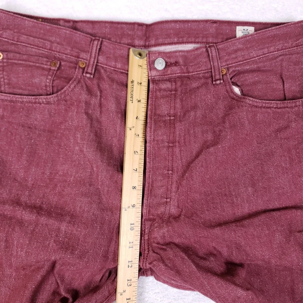 Levi's 501 White Oak Cone Denim Mens 40x32 Red Jeans Button Fly Heritage - Picture 5 of 14